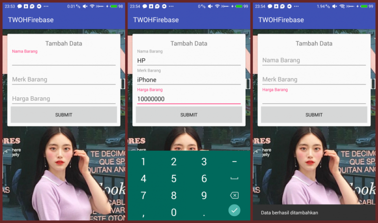 firebase database android crud