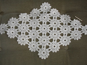 Small crocheted tablecloth. Made in Sweden about 1930