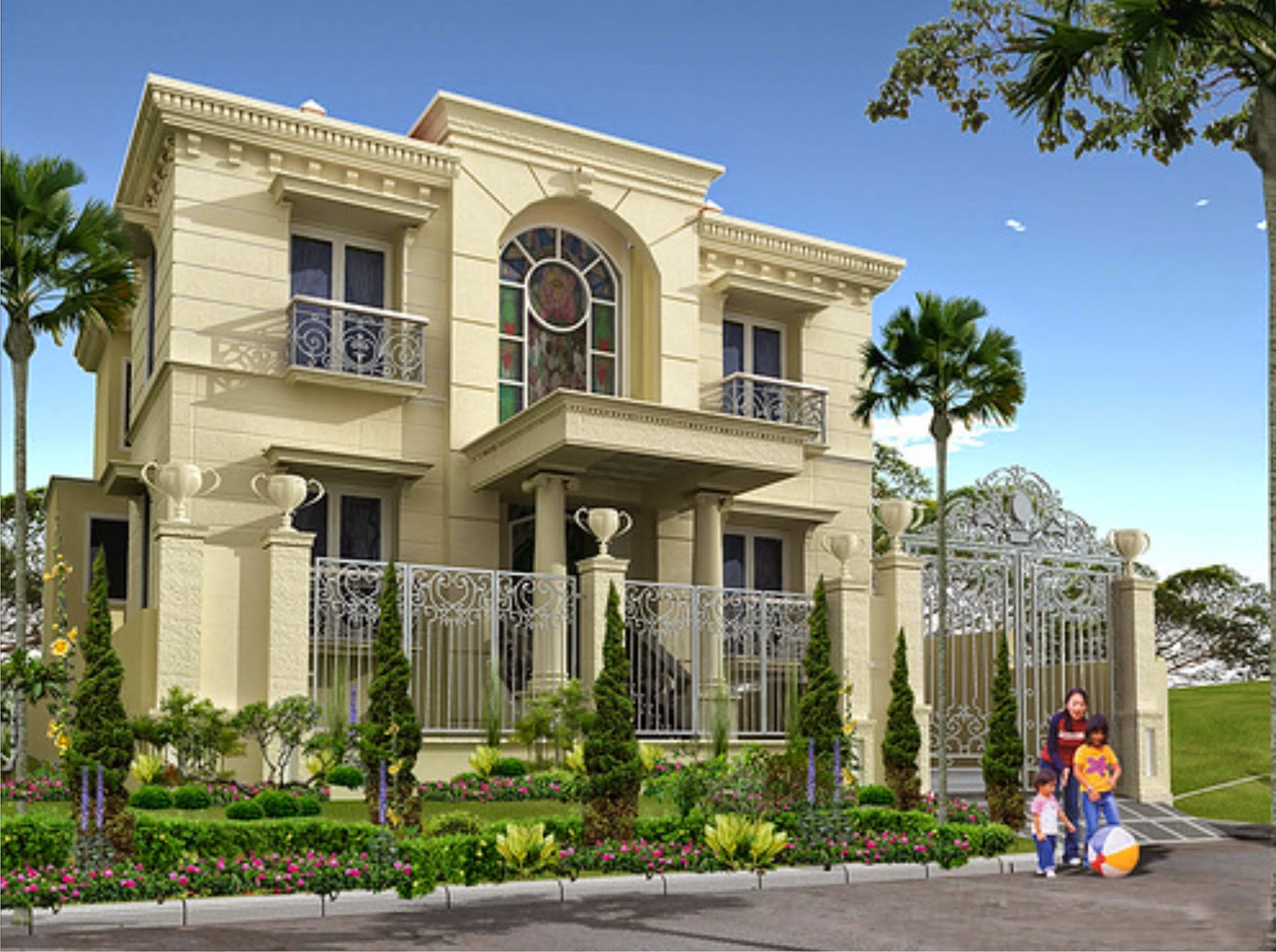 Tips Desain Memadukan Warna Cat Rumah Klasik Modern 2014