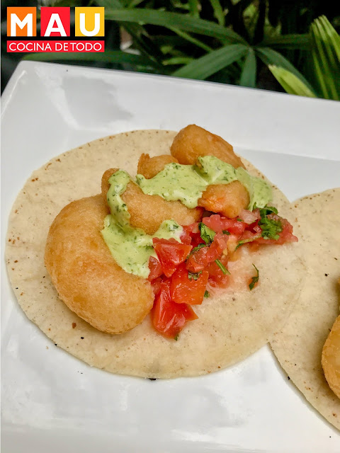 mau cocina de todo tacos de camaron pescado rebosado tacofish capeado cerveza receta facil