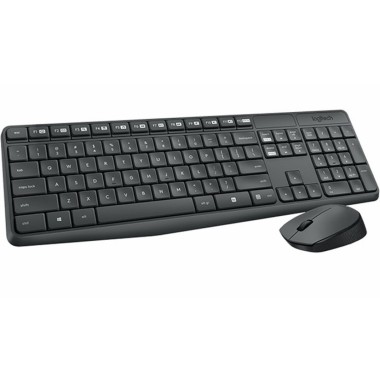 Bộ bàn phím chuột không dây Logitech MK235 Black/Gray