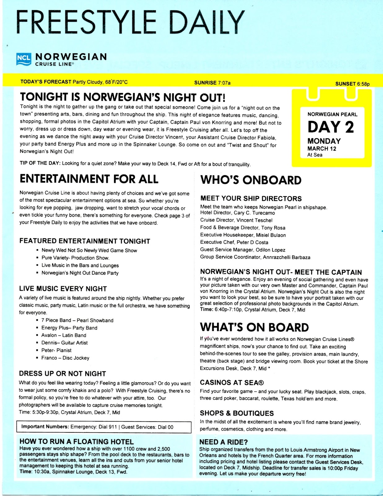 CRUISE LIKE A DAVIS Pearls of Wisdom The Freestyle Daily