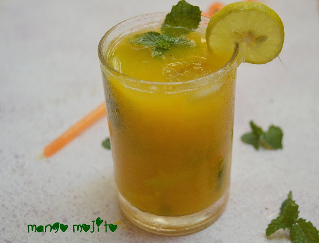 Mango Mojito Recipe | Mango Mint Crushed Drink Recipe