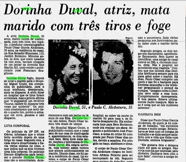 O caso de Dorinha foi parar nos jornais da época (Foto Reprodução/Bogguer)