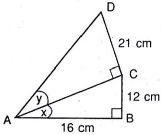 Perhatikan gambar berikut! Tentukan nilai: a. cos (x – y) b. sin (x – y