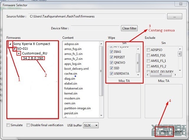 Tutorial Flash Xperia X Compact Docomo SO-02J dengan Firmware Global F5321