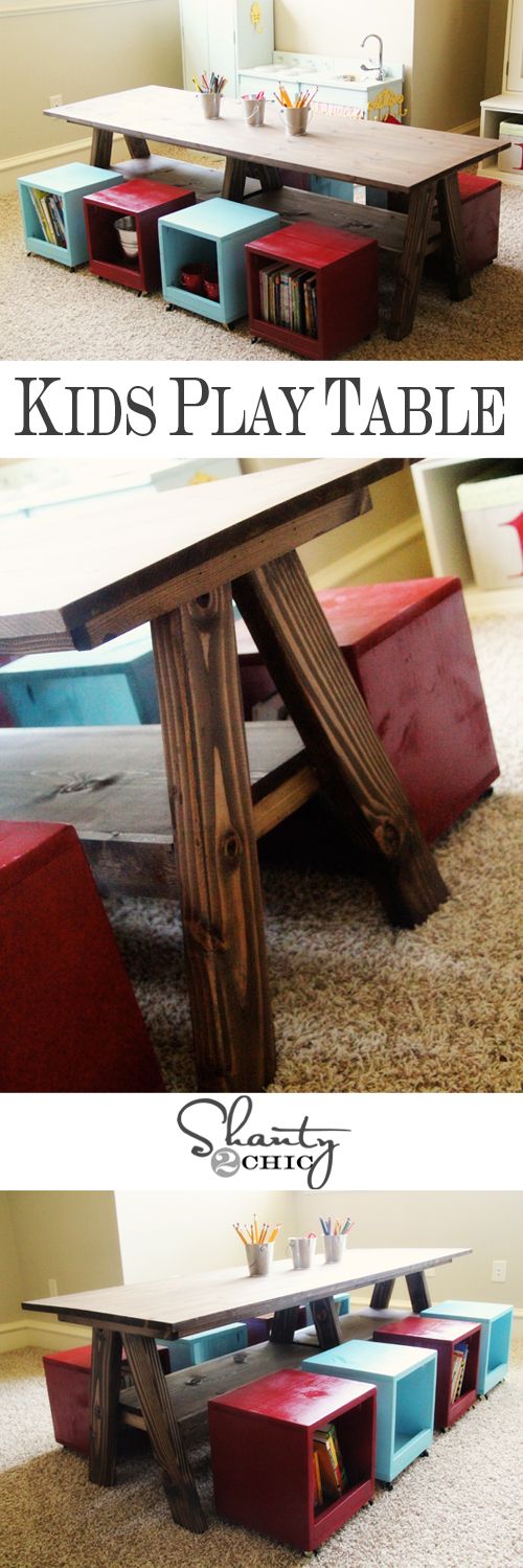 Mesa e banquetas de madeira reuso madeira