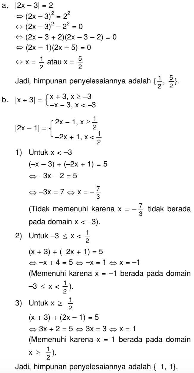 Tentukan Himpunan Penyelesaian Dari Persamaan Berikut A 2x 3 2 Mas Dayat Tentukan Himpunan Penyelesaian Dari Persamaan Berikut A 2x 3 2 Mas Dayat