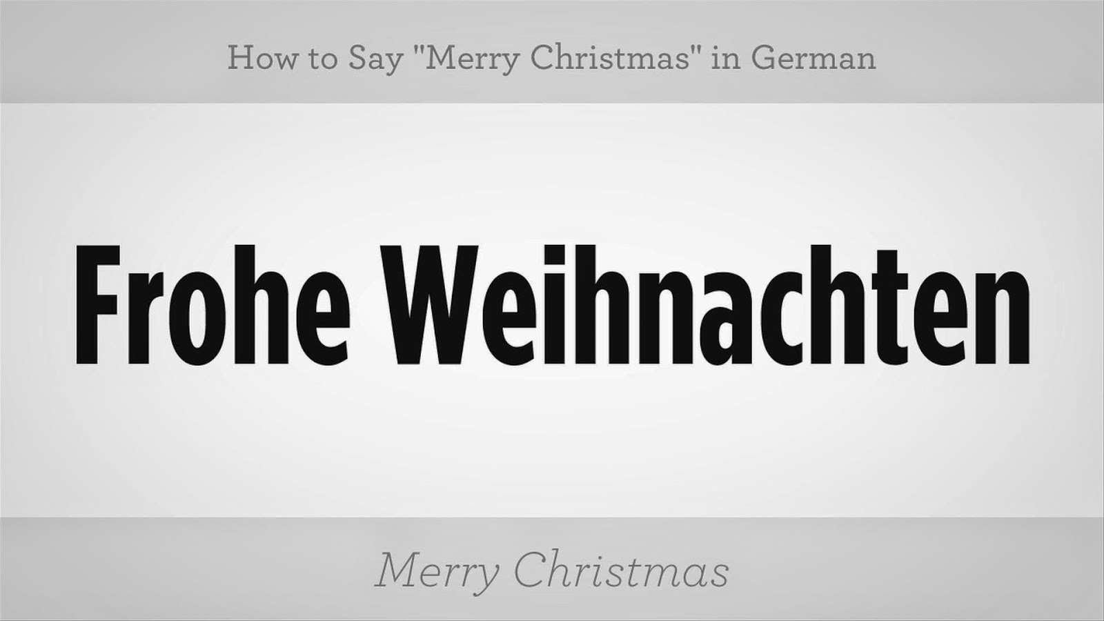 Merry Christmas in German