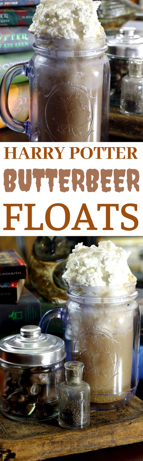 Homemade Butterbeer Floats #drinks #kidfriendly