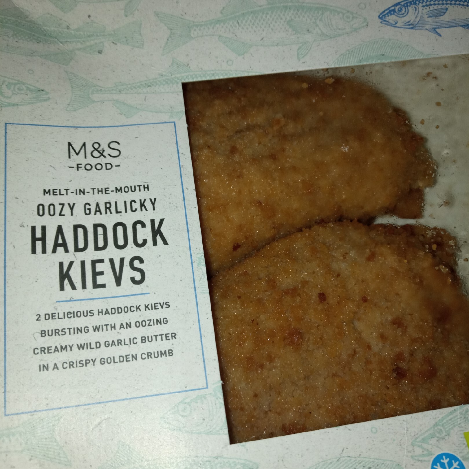 Supersupergirl's Food Reviews M&S Marks and Spencers Garlicky haddock