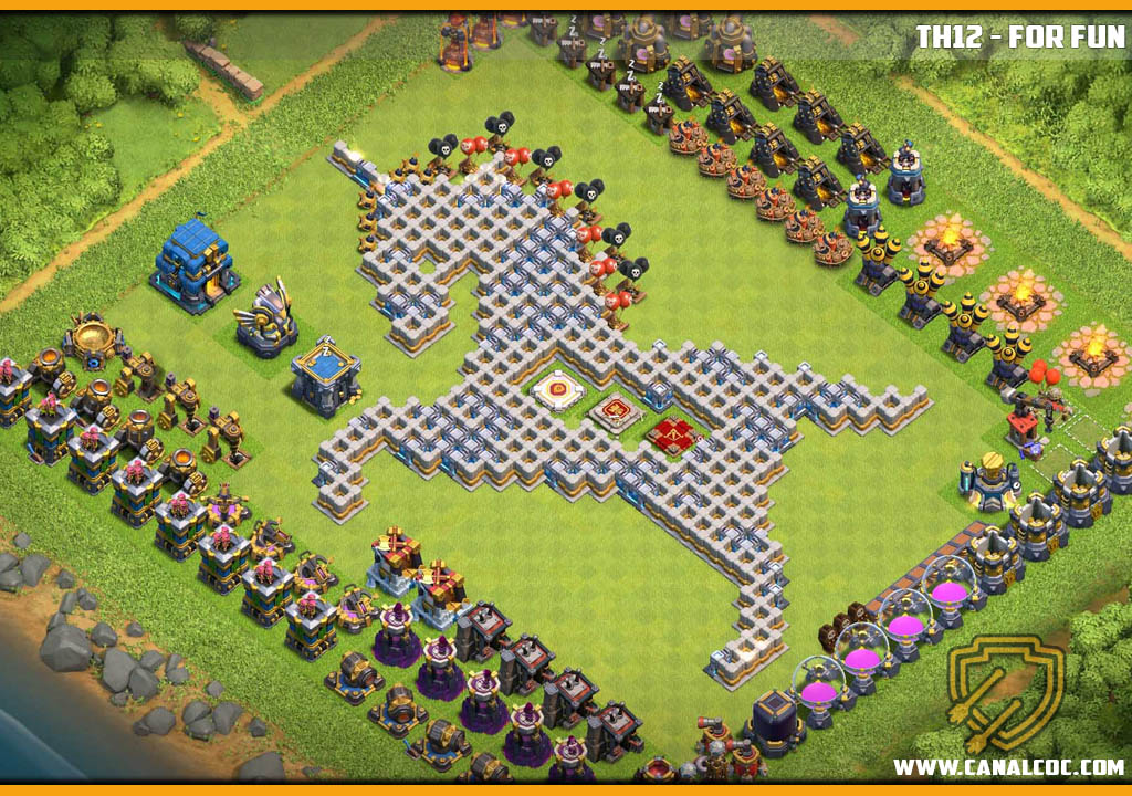 Base Th12 For Fun With Link To Copy 1187 Canal Coc.
