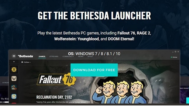 Bethesda Launcher Download for Windows 10, 7, 8 32/64 bit Free