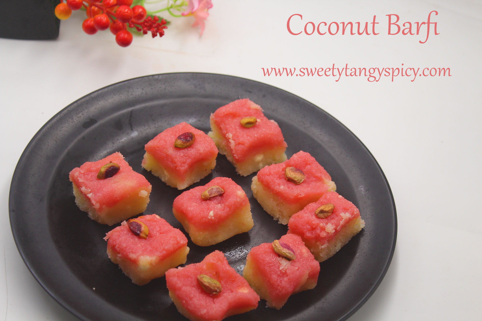 Sweet made with coconut