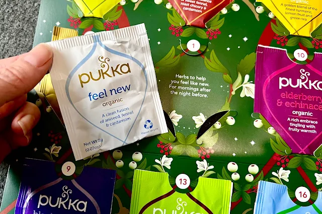 Pukka tea advent calendar holds no surprises as you can see the flavours in advance
