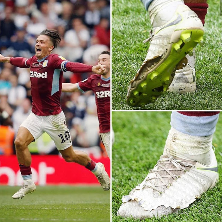 Jack Grealish Wears Tattered Nike Boots In Crucial Playoffs For Premier  League - Here Is Why - Footy Headlines