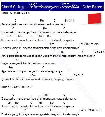 Kunci Gitar Gaby Tinggal Kenangan Untuk Pemula