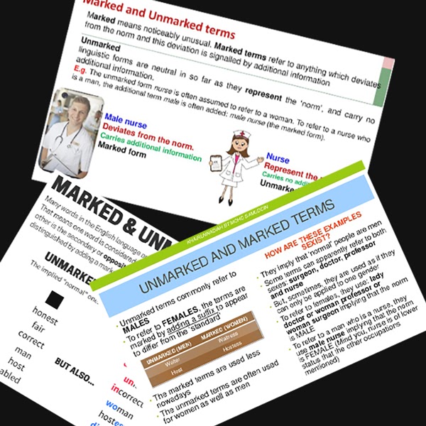 Marked and Unmarked Terms in the English Language