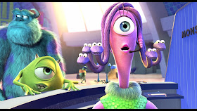 Receptionist, Mike and Sulley at Monster, Inc. headquarters animatedfilmreviews.filminspector.com