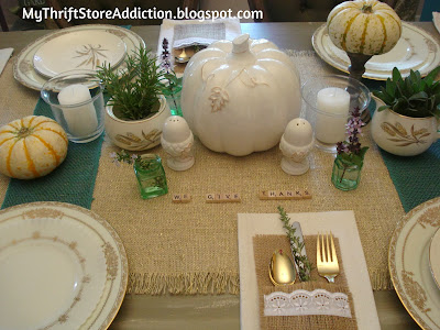 Nature inspired fall tablescape