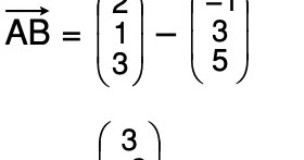 Diketahui titik A(–1, 3, 5) dan B(2, 1, 3). Vektor AB dalam bentuk