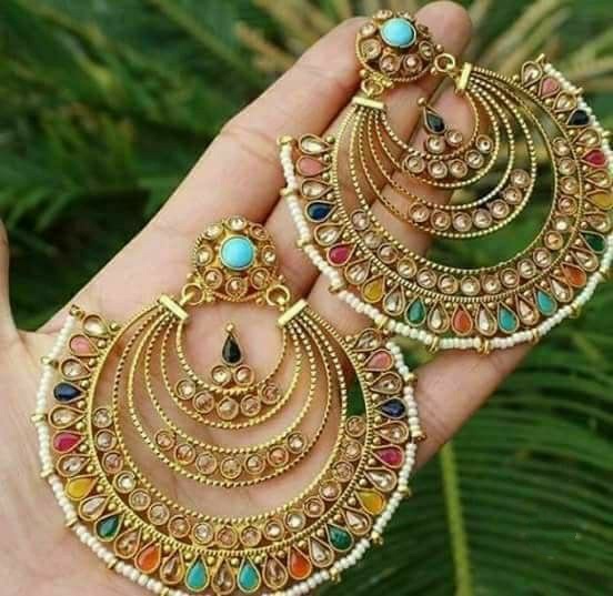 Rajasthani kundan earrings