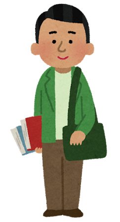 留学生のイラスト（東南アジア人男性）