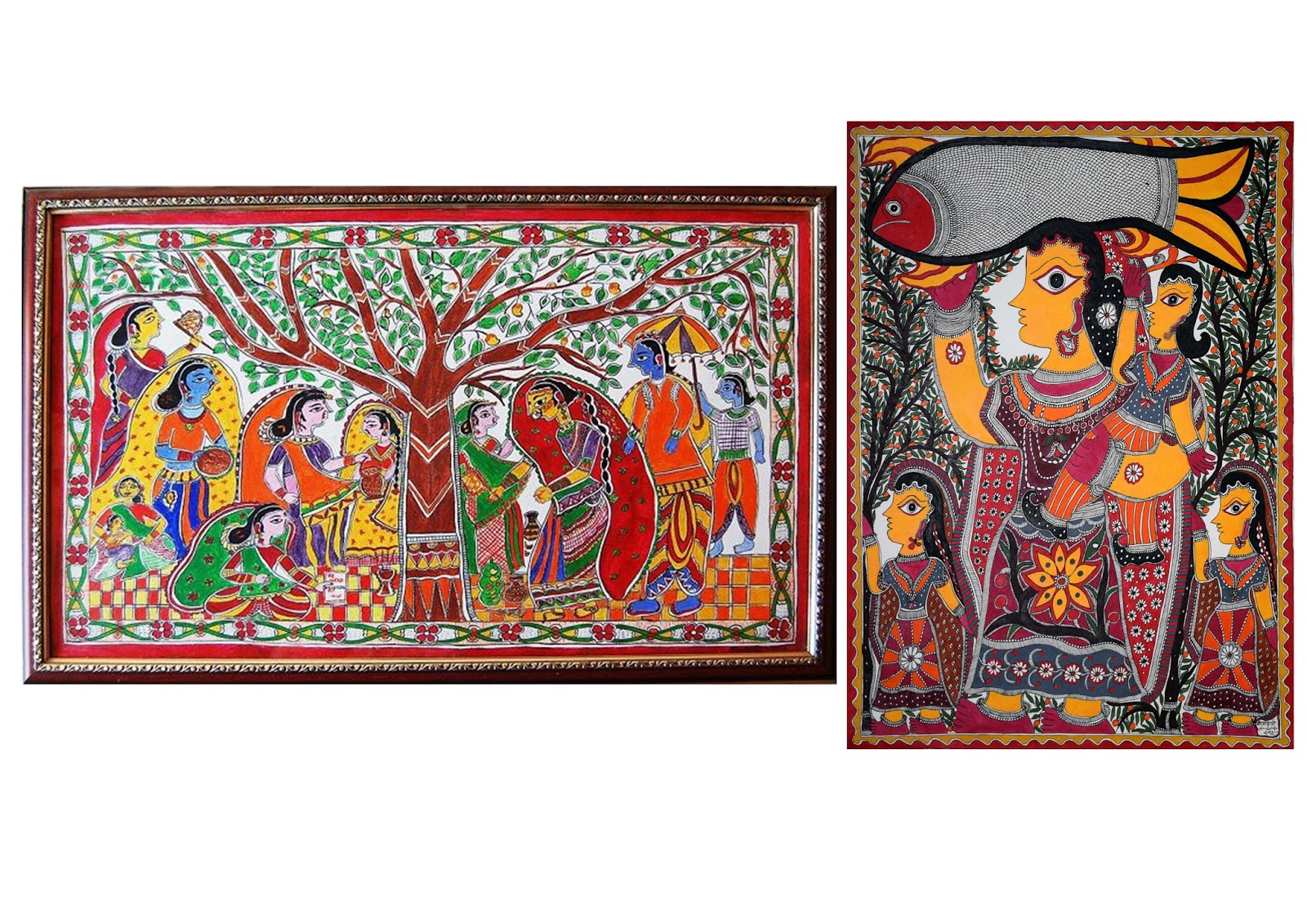 Indian Traditional art Tanjore, Mysore, Madhubani, Mithila