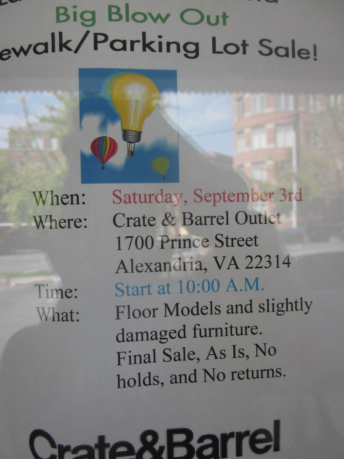 Victoria at Home Fabulous Crate and Barrel Sidewalk Sale!