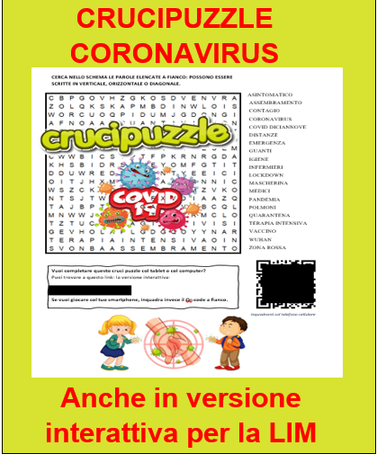 Giochiecolori It Maestro Fabio Gioco Il Crucipuzzle Del Coronavirus Covid 19 Anche In Versione Interattiva Per La Lim