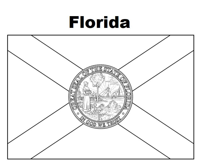 Blog de Linguagens: Flag of Florida coloring page