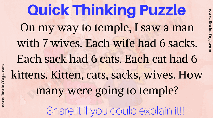 Quick Tricky Brain Teaser With Answer