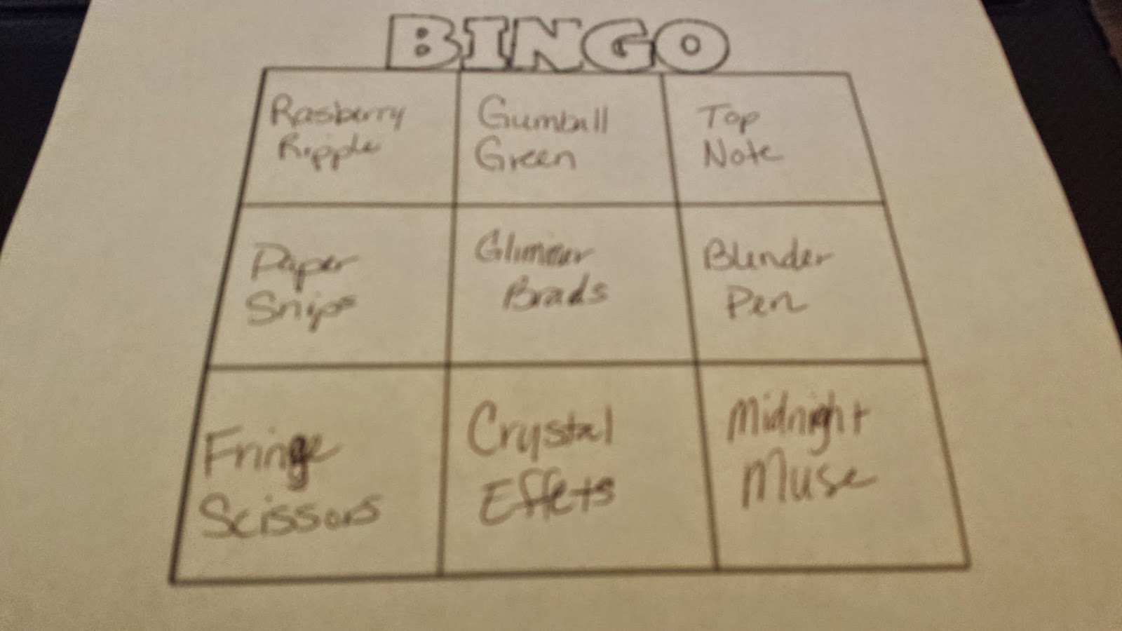 stamper69 Game 1 Stampin’ Bingo