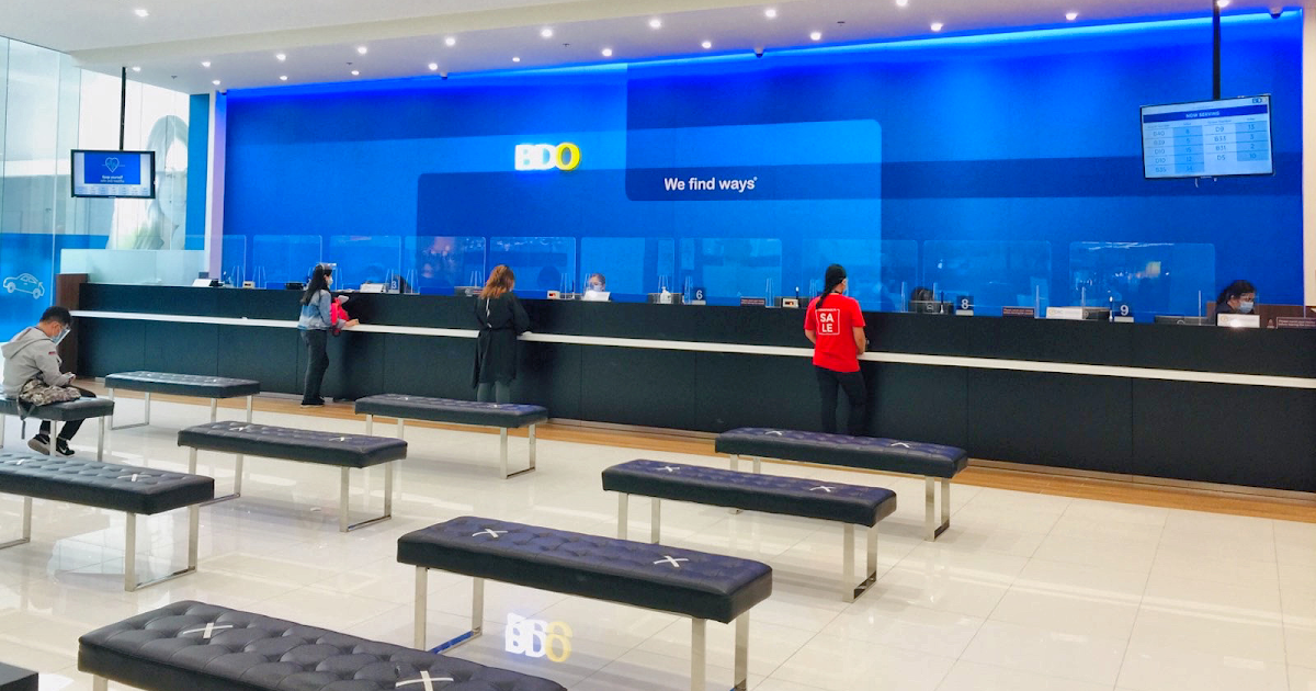 . We can now do bank transactions on a weekend as BDO Mallbased