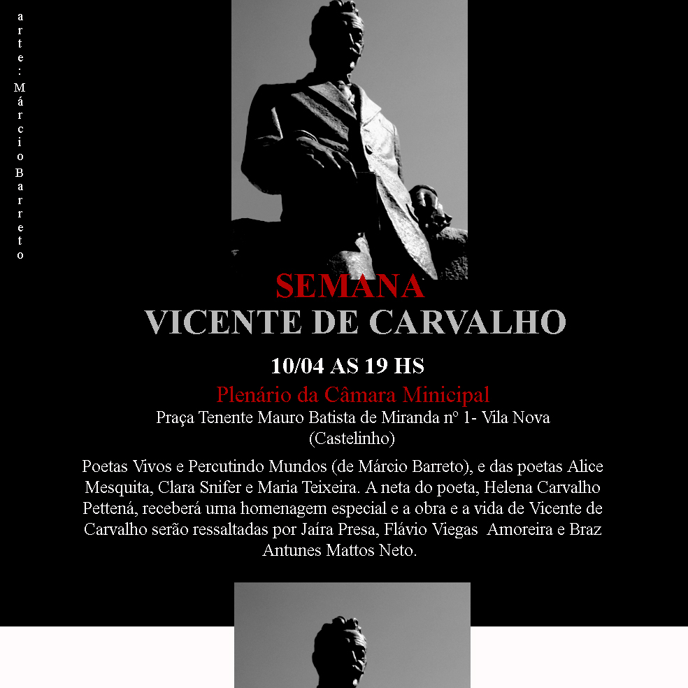 percutindo mundos Semana Vicente de Carvalho percutindo mundos Semana Vicente de Carvalho