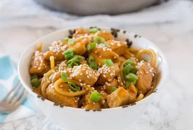 Teriyaki Chicken Noodle Bowls #dinner #recipes