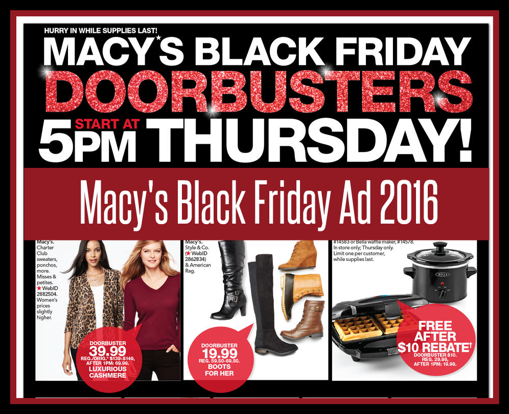 Macy's Black Friday 2016 Ad Scan Leaked Online