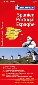 Michelin Spanien / Portugal: Straßen- und Tourismuskarte (MICHELIN Nationalkarten)