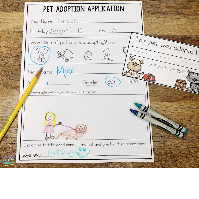 Learn how to set up a pretend adoption center for your students to adopt a reading buddy stuffed animal at kindergarten open house or orientation.  This is a fun way to motivate your kids to want to read!  Your students will love choosing a stuffed animal to read to and take care of.  Setting up this activity can be simple and the impact can be powerful.  Learn how to engage kids and family in reading today!