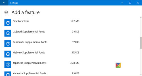 beheer optionele functies van Windows 10 3