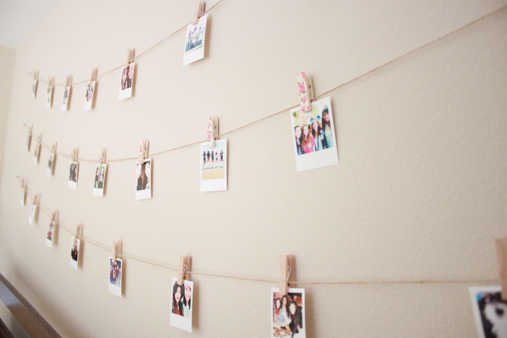 DIY: Polaroid Wall With String Lights  Simple Stylings