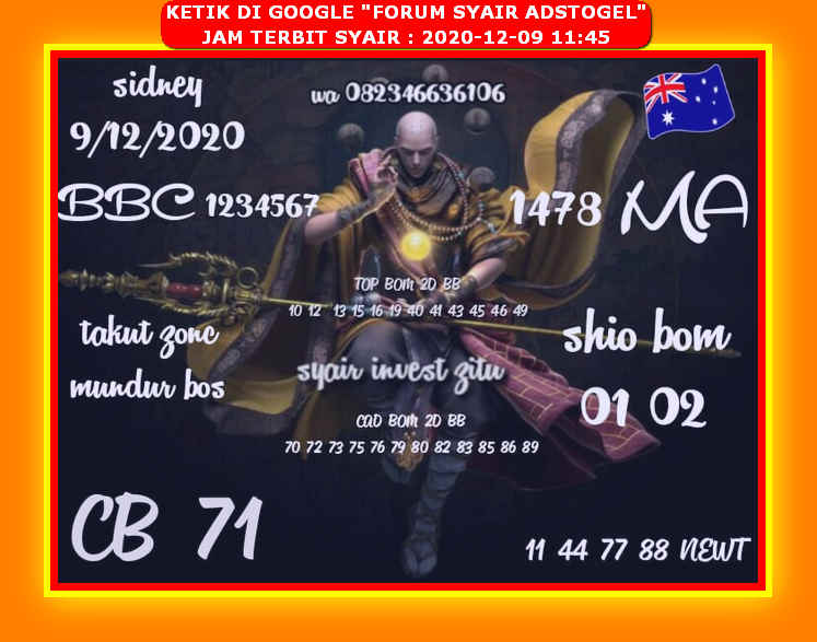 1 New Message Kode Syair Sydney 9 Desember 2020 Forum Syair Togel Hongkong Singapura Sydney