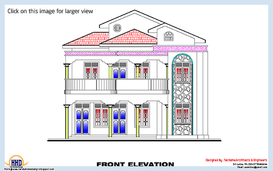 Home Interior Design 3 Bedroom Home Plan And Elevation