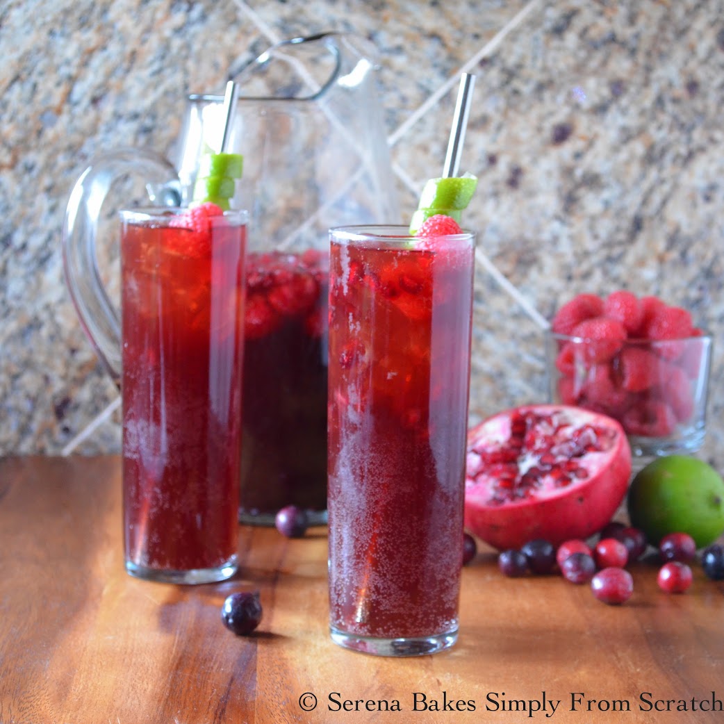 Sparkling Pomegranate Berry Punch Serena Bakes Simply From Scratch