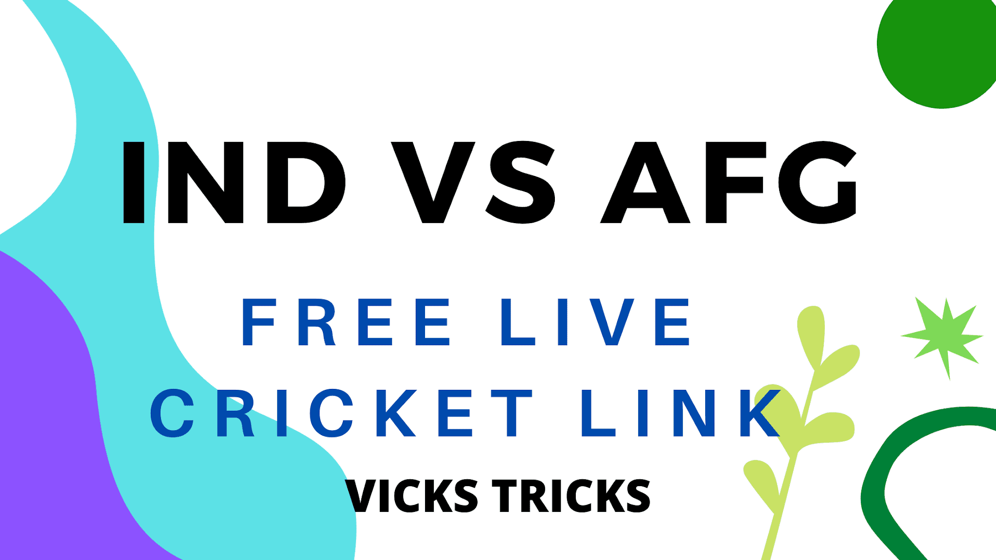 India vs Afghanistan Live Cricket Match Link