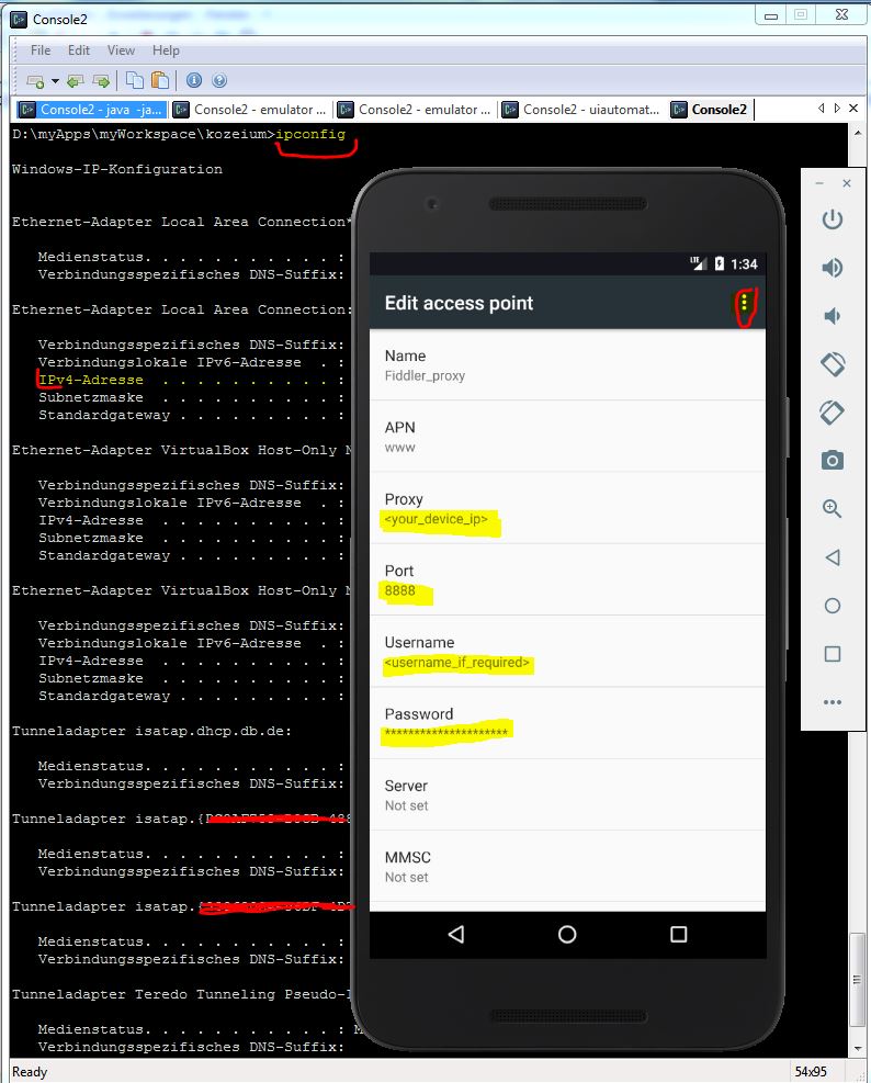 How to record native mobile application with fiddler, and convert to loadRunnerscript