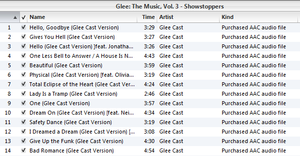  Album Glee Cast Glee The Music Vol 3 Showstoppers iTunes Plus AAC 