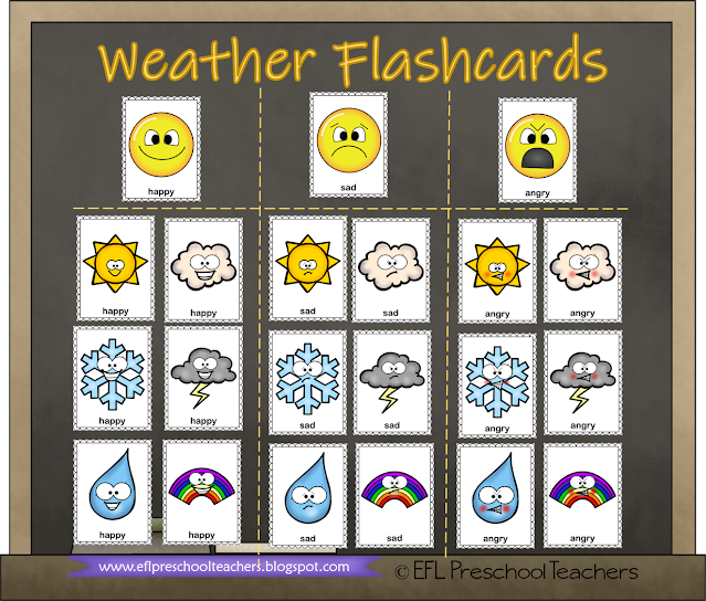 Weather and emotions flashcards
