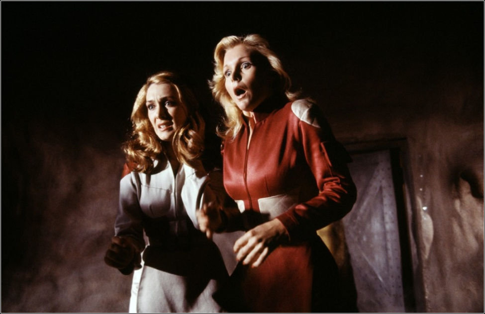 Space babes Anne-Marie Martin and Carol Lynley's reaction when they fo...