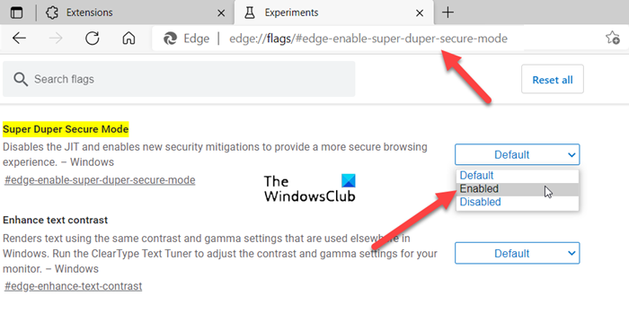 โหมด Super Duper Secure ใน Microsoft Edge